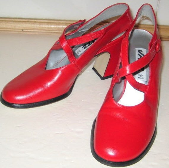 Lipstick Red Jazz Leather Shoes