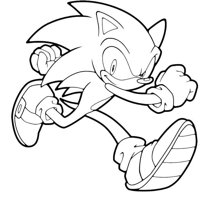 Sonic Is Running Fast And Fabulous Coloring Page - Sonic ...