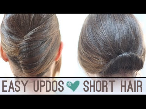 Easy updos for short hair - YouTube