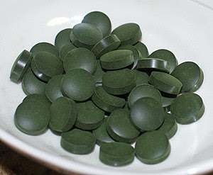 Spirulina (dietary supplement) tablets are mad...