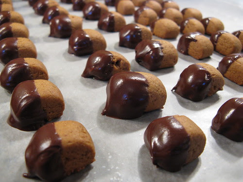 Chocolate covered pfeffernusse