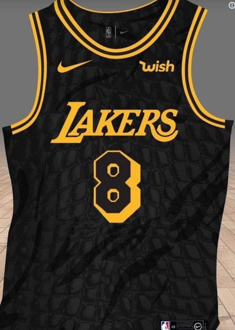 湖人城市版黑曼巴战袍竟由科比亲自设计 它本应