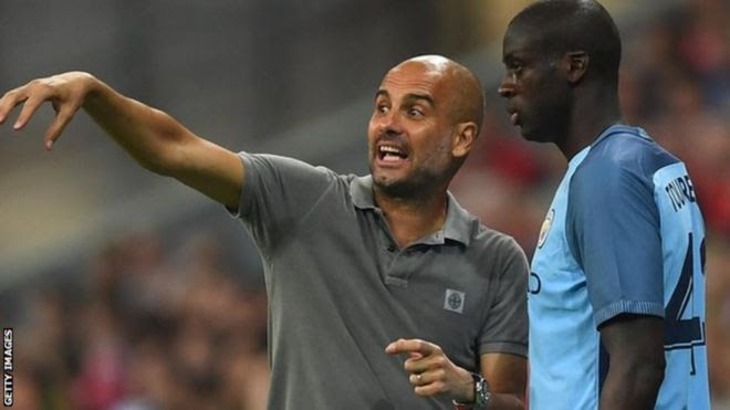 Yaya Toure na Kocha Pep Guardiola