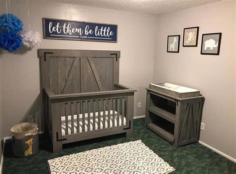 diy farmhouse crib  changing table  plans  www