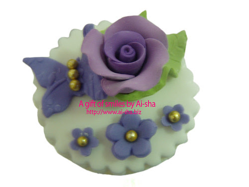 Fondant Cupcake Purple
