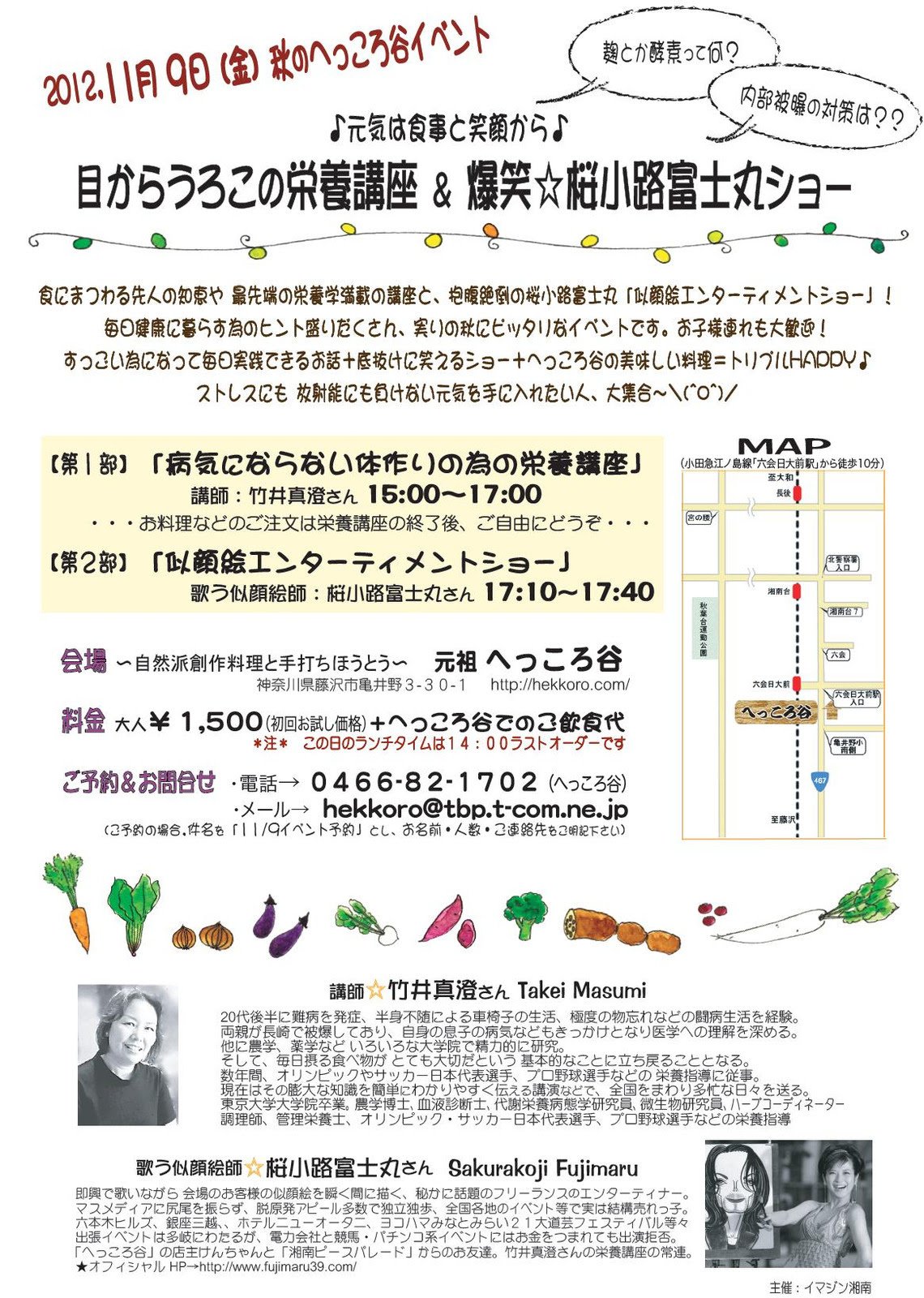 目からうろこの栄養講座 爆笑 桜小路富士丸 ショー へっころ谷 けんちゃんのブログ