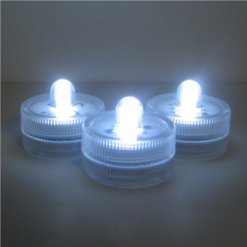 Submersible Battery LED Lights~WHITE~wedding~tea Light