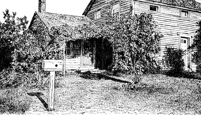 Dilapidated farmhouse