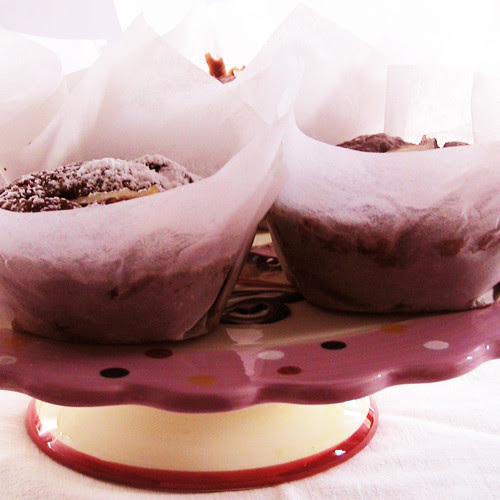 Muffin alle pere, noci e cioccolato fondente