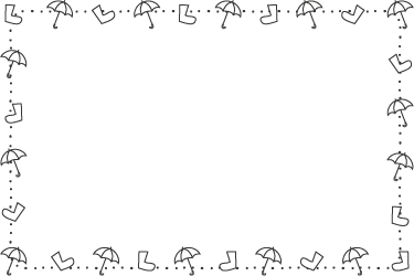 飾り枠 ライン 無料イラスト素材 梅雨