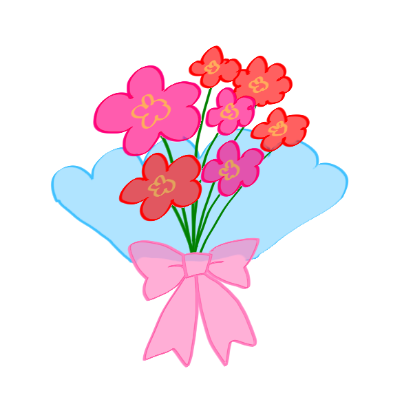 花束のイラスト かわいいフリー素材が無料のイラストレイン