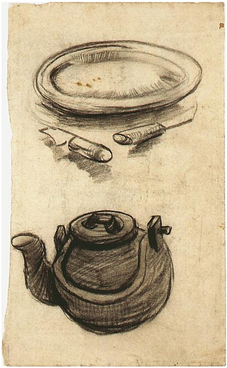 Plate With Cutlery And A Kettle By Vincent Van Gogh 1391