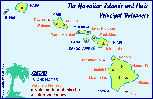 Click on a circle in the map pictured here to learn more about that volcano.