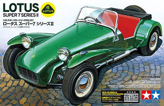 Tamiya 1/24 Lotus Super 7 Series II (24357) English Color Guide & Paint Conversion Chart