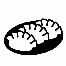 餃子 シルエット イラストの無料ダウンロードサイト シルエットac