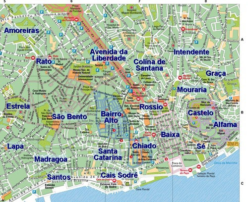 mapa lisboa centro Mapa de Lisboa (Centro) / Lisbon map (Center)   My own private 