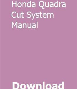 Pdf Download honda quadra cut manual Download Now PDF
