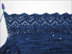Lacy in the Sky with Diamonds shawl, as of 4/10/13