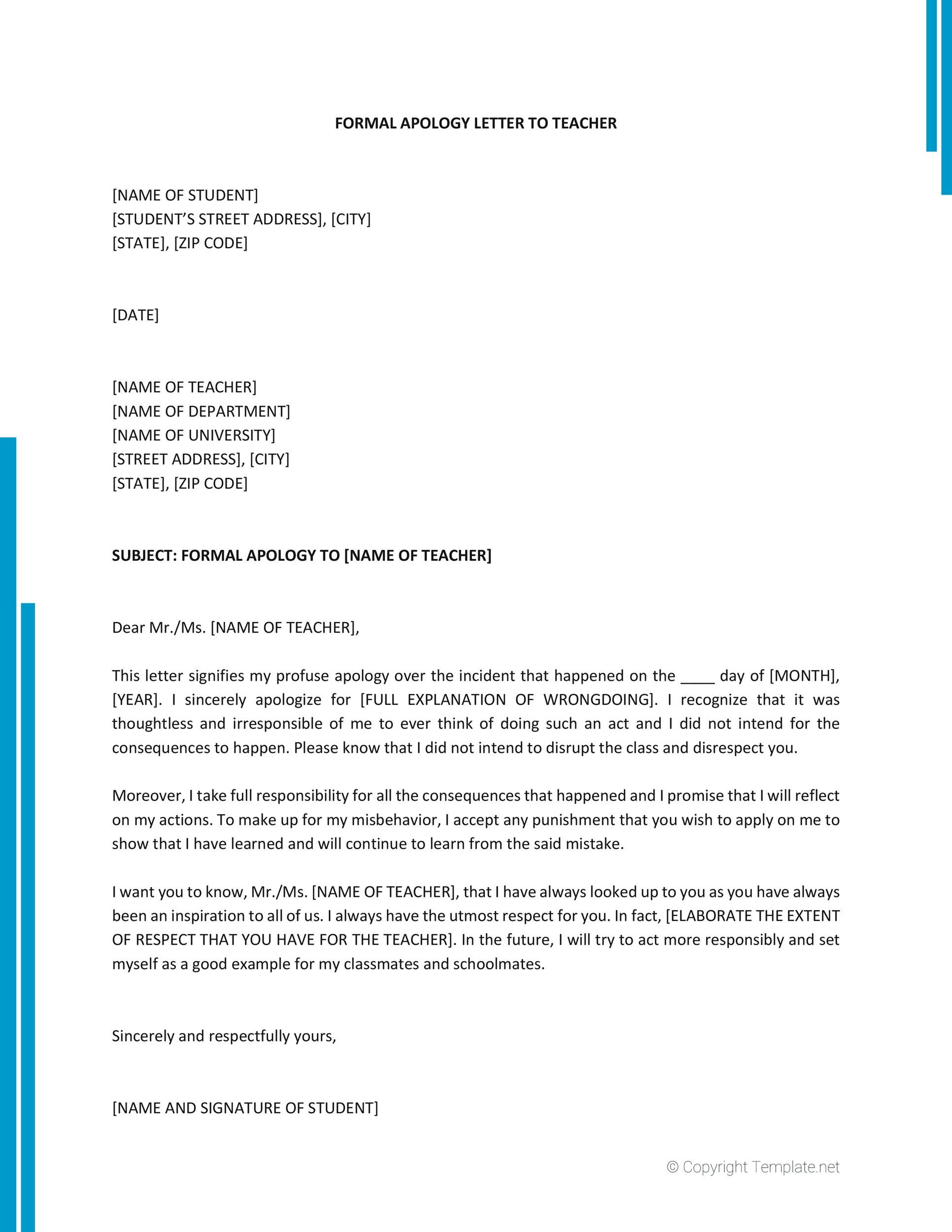 48 Useful Apology Letter Templates & Sorry Letter Samples