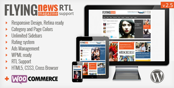 FlyingNews - Responsive Wordpress Magazine - Blog / Magazine WordPress