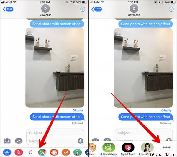 Tùy chỉnh giao diện iMessage cho iPhone, iPad chạy iOS 11