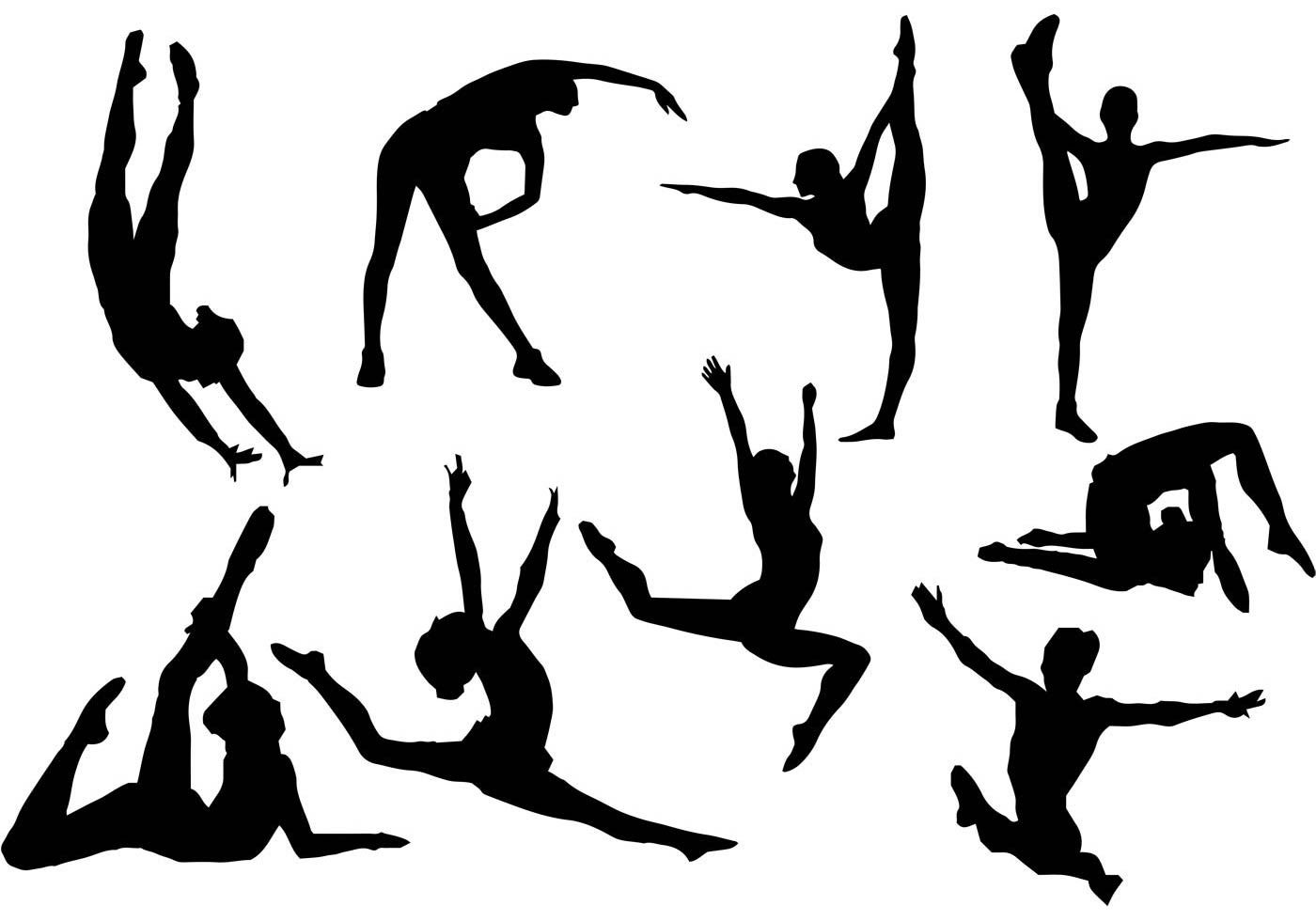 Download Free Gymnastics Silhouette Vector - Download Free Vector ...