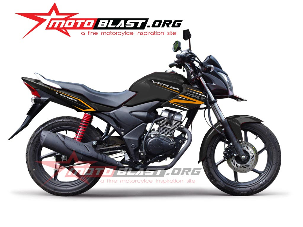 Striping Honda Verza 150 hitam 2014!  MOTOBLAST