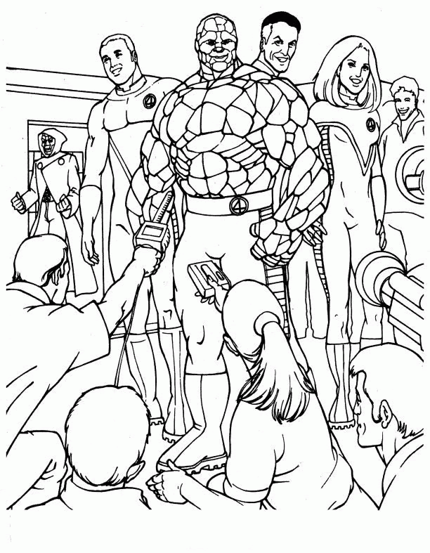 Download Fantastic four coloring pages to download and print for free