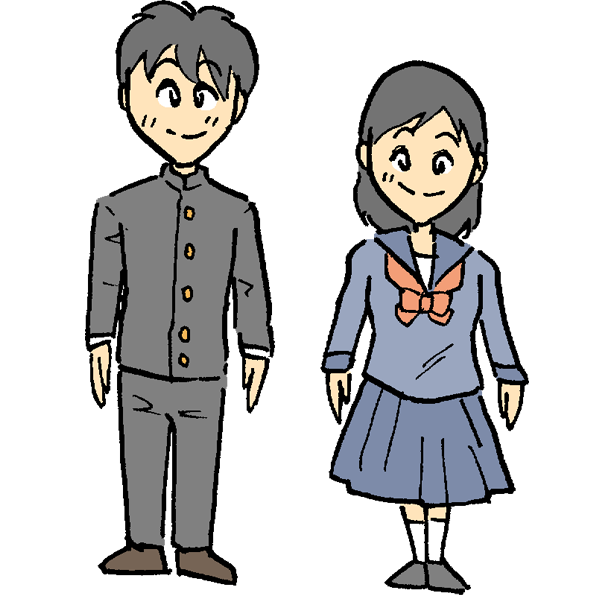 学生男女のイラスト かわいいフリー素材が無料のイラストレイン