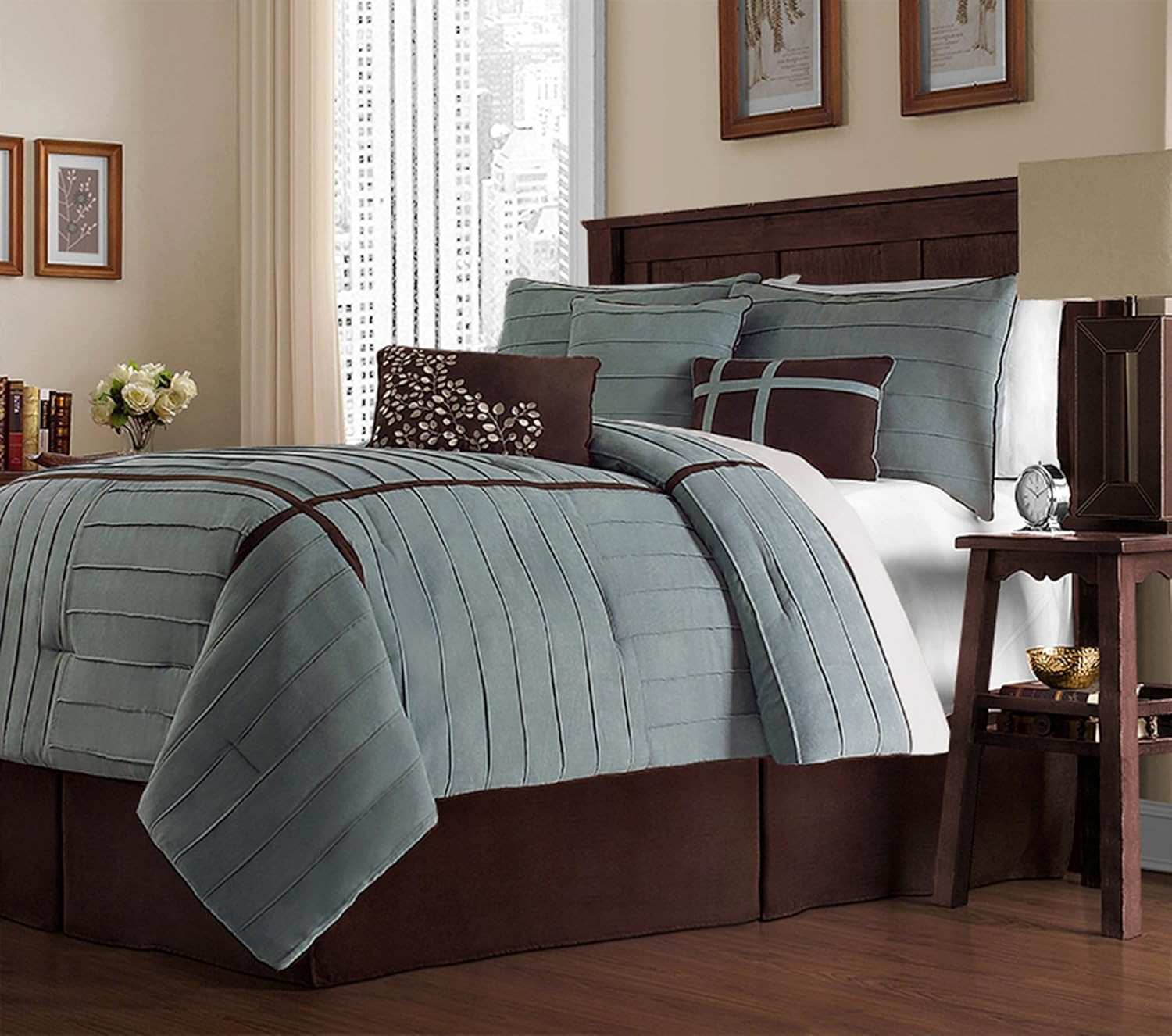 Brown and Blue Bedding Sets