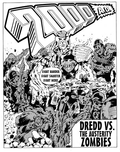 Judge Dredd VS The Austerity Zombies by Teacher Dude's BBQ
