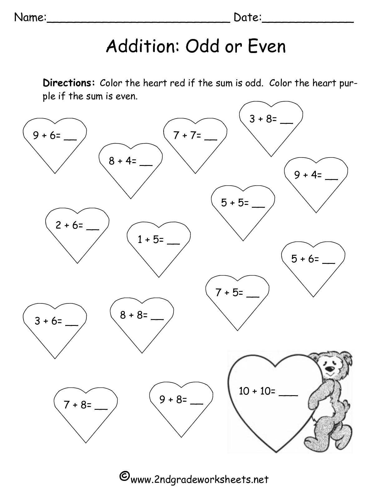 Valentine's Day Printouts and Worksheets