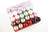 Pack of 12 Pairs 12 Color 12mm Bead Faux Pearl Stud Earrings