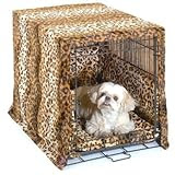 Pet Dreams 27813 Large Cratewear 3pc Set - Crate Cover, Mat, Bumper - Leopard