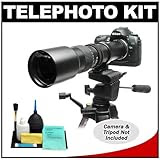 Rokinon 500mm f/8 Telephoto Lens with 2x Teleconverter (=1000mm) for Nikon D3100, D3200, D5000, D5100, D7000, D700, D800, D4 Digital SLR Cameras