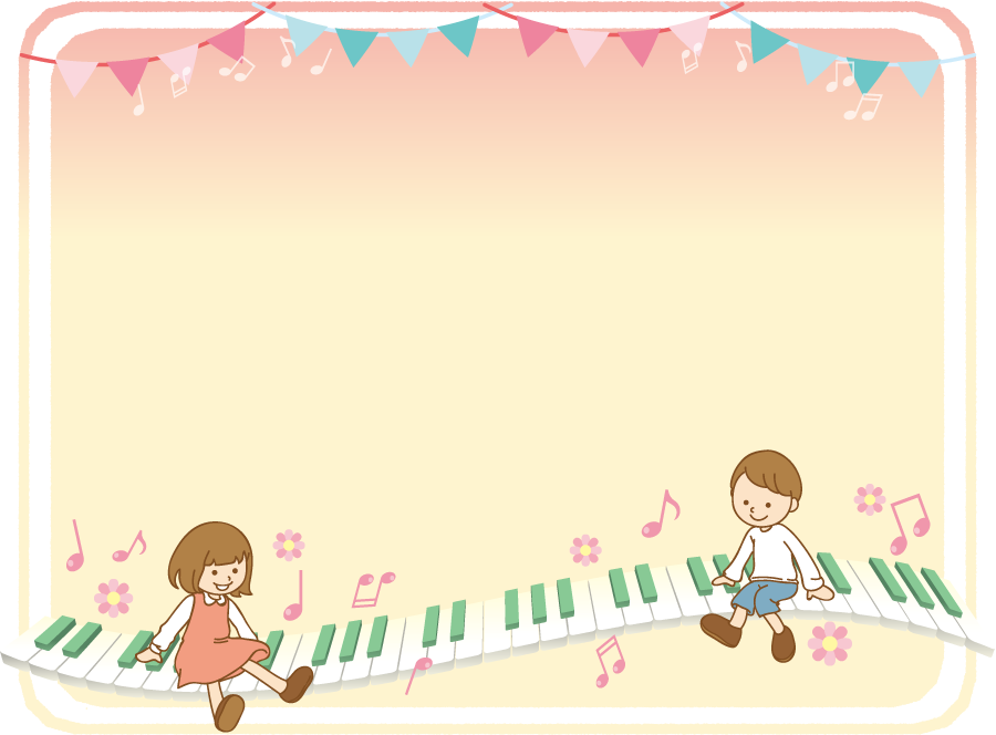 フリーイラスト 鍵盤の上に座っている子供の音楽背景でアハ体験 Gahag 著作権フリー写真 イラスト素材集