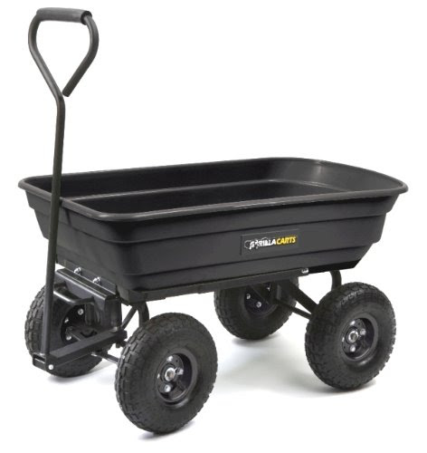 Buy Tricam GOR200B Gorilla Carts 600-Pound Capacity Poly Dump Cart, Black