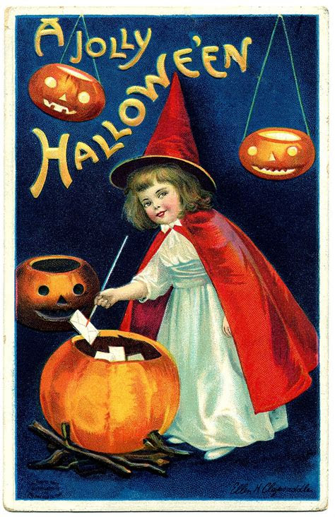 With help from the walt disney imagineering department kids can build a story board, theme park, attractions, characters, and learn about the genius technicians, artists and … Vintage Halloween Clip Art - Sweet Little Witch Girl - The