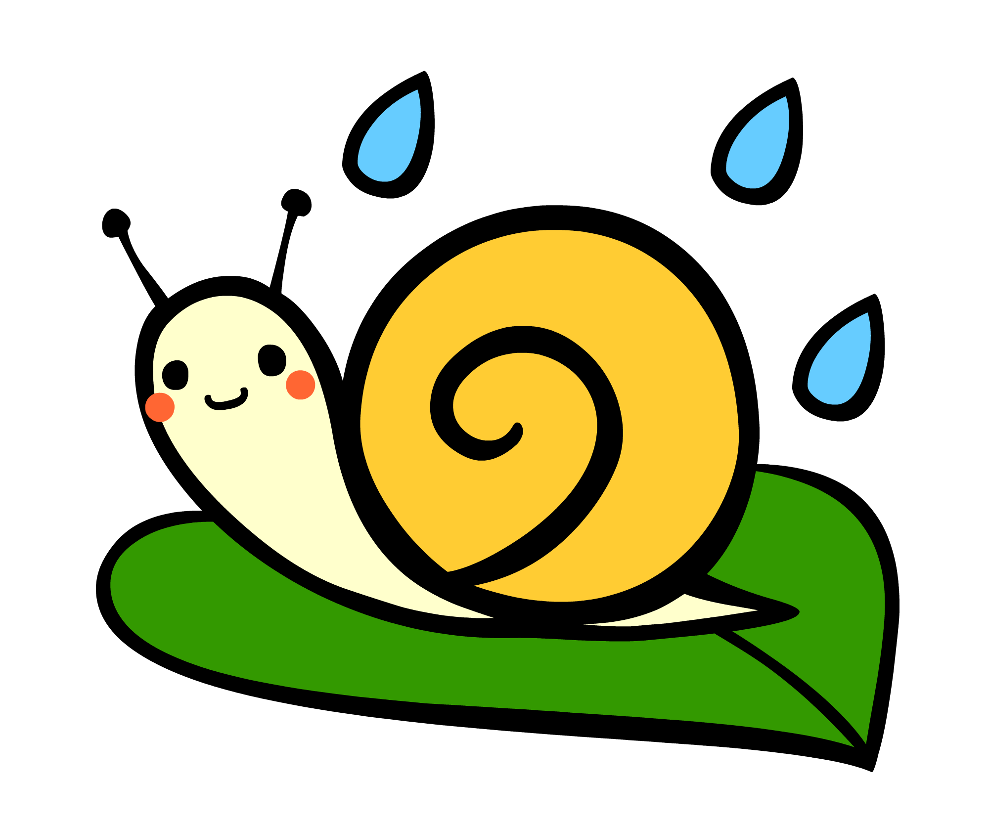 カタツムリの無料イラスト素材 イラスト無料素材かわいい系