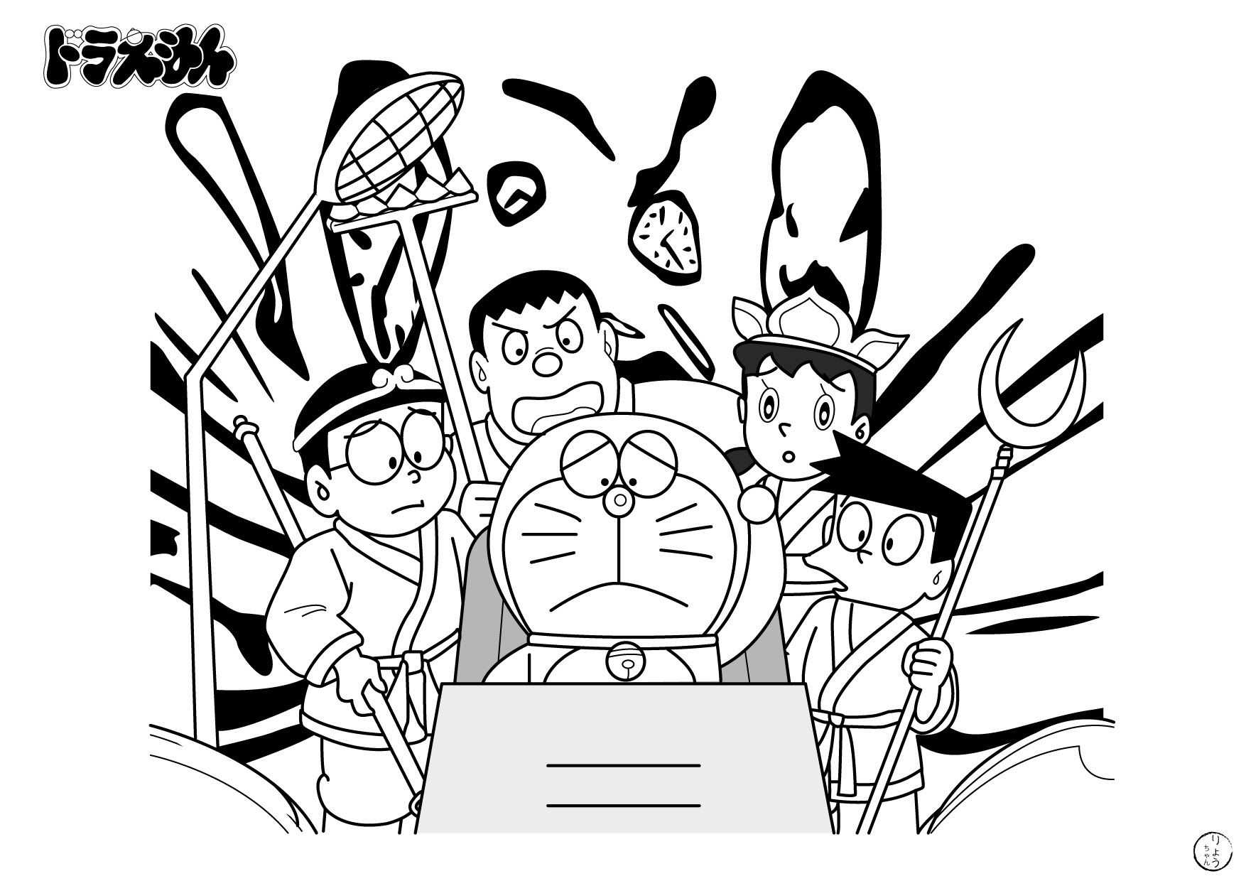 人気ダウンロード ドラえもん 塗り絵 無料 シモネタ