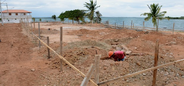 Reforma do balneário de Glória, na Bahia (Foto: MG Fotos)
