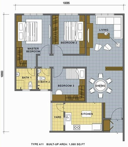 162 Residency Floor Plan Type A11