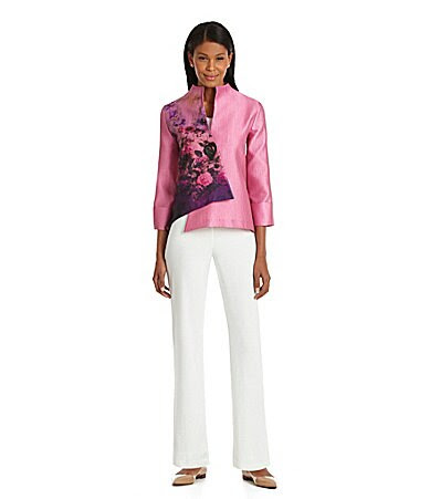 shop all ic collection ic collection asymmetric floral jacket print ...