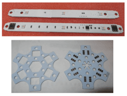 A small number of different modular PCBs made up the bulk of the installation. With the exception of some formed steel wire for support, all parts were made using normal PCB manufacturing methods.