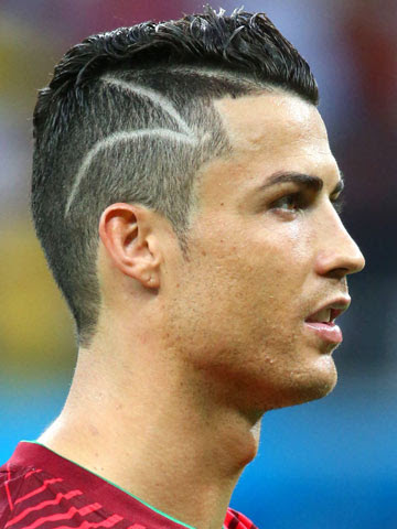 OMG! Cristiano Ronaldo shows off lightning bolt shaved in 