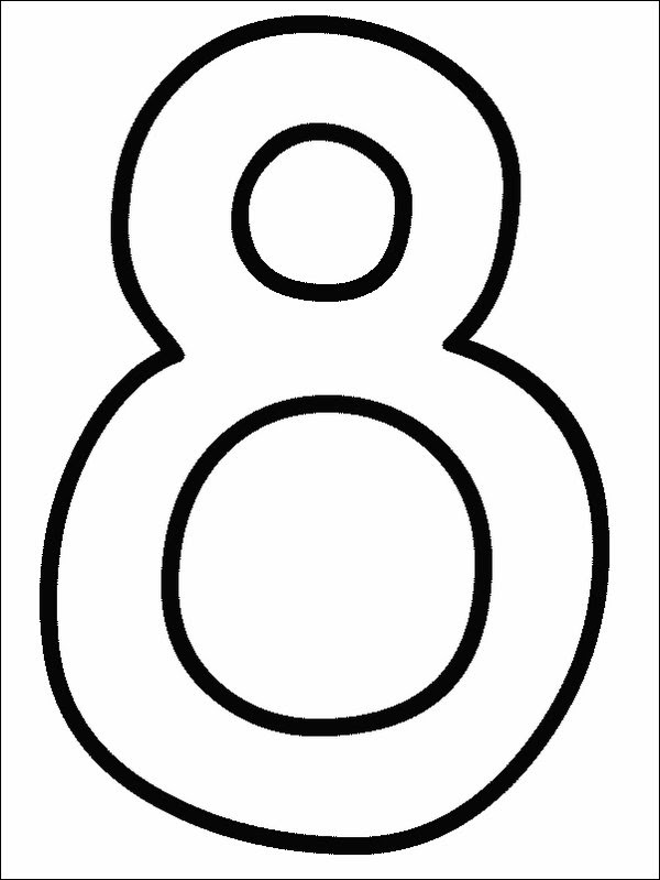 Numeri da Stampare, Colorare e Ritagliare per Bambini