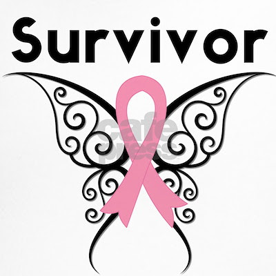 Breast Cancer Survivor Tattoo Style Butterfly on shirts, merchandise and 