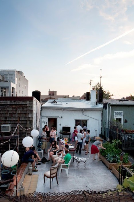rooftop terrace party
