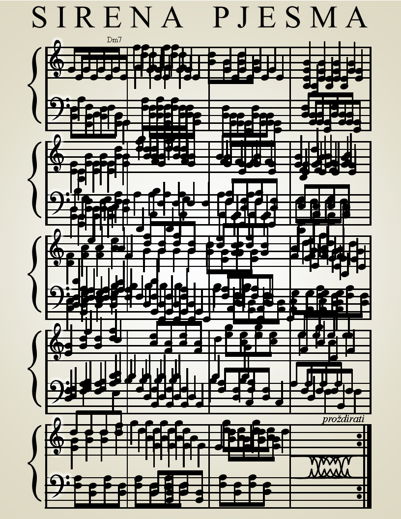 "Siren Song, Devour." I feel like my song writing skills have gotten a little rusty. This song doesn't play very well.
