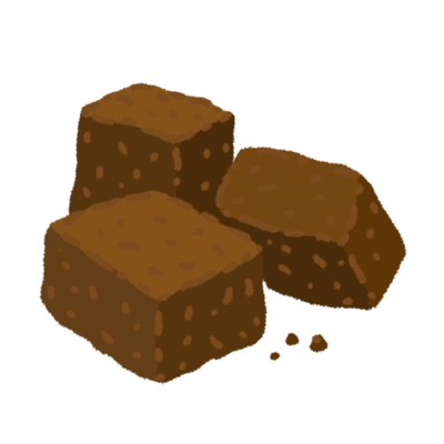 黒砂糖のかたまりの無料素材 イラスト沖縄 おきなわ